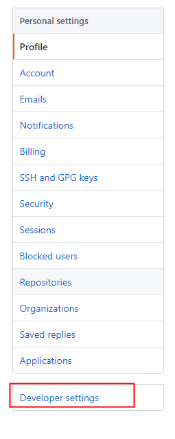 Developer settings